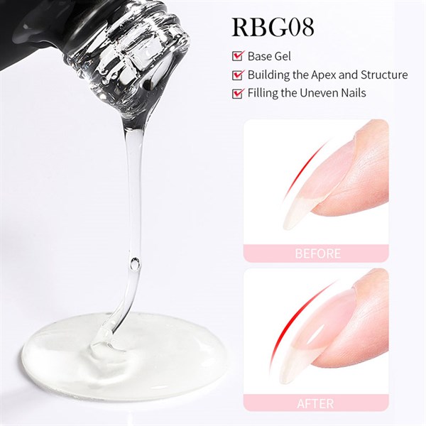 Born Pretty Rubber Base Kat RBG01 (15ml) 55341-1 - detay görseli 3