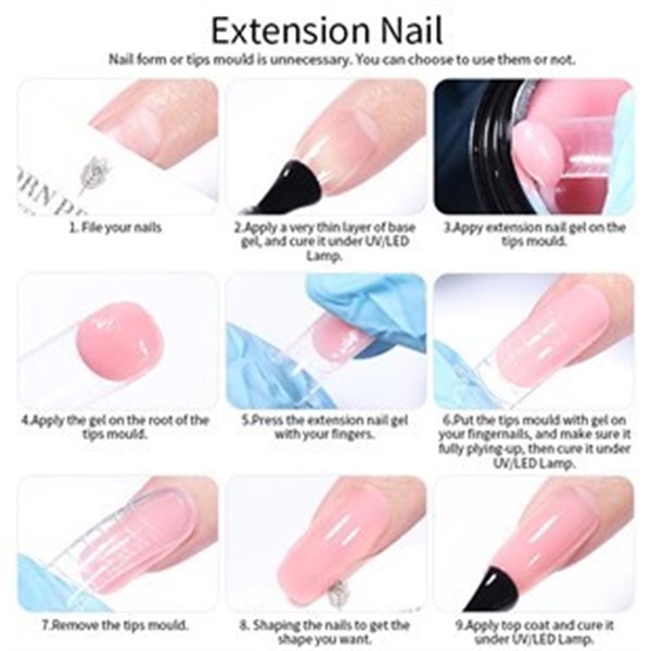 Born Pretty Non stick Extension Gel Soft Nude NSG-08 (56021) - detay görseli 2