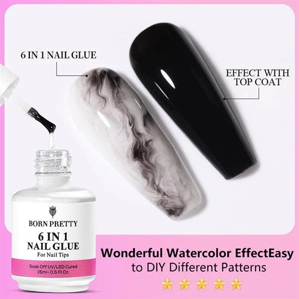 BORN PRETTY 6 in 1 Nail Glue - Jel (55391) - detay görseli 5
