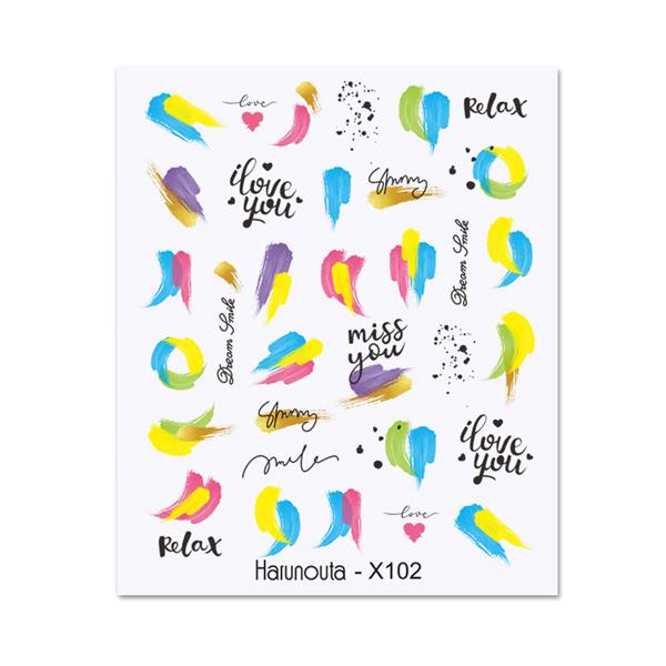 Su transferli nail art sticker X102 (53013-2)