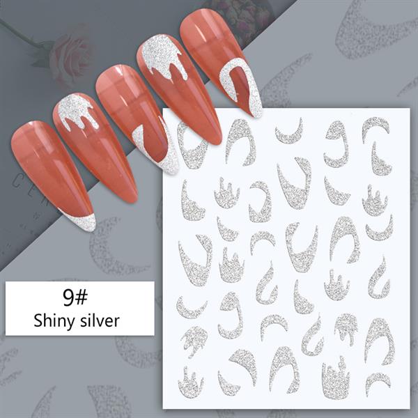 3D Reflektif efekt nail art sticker model - 14 (55881- 14)