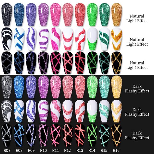 Lily Cute Reflective Glitter Nail art çizim ojesi R011 (54152-5)