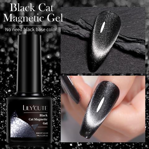 Black cat Magnetic 7 ml (Siyah) Kedi gözü Manyetik oje (56575)