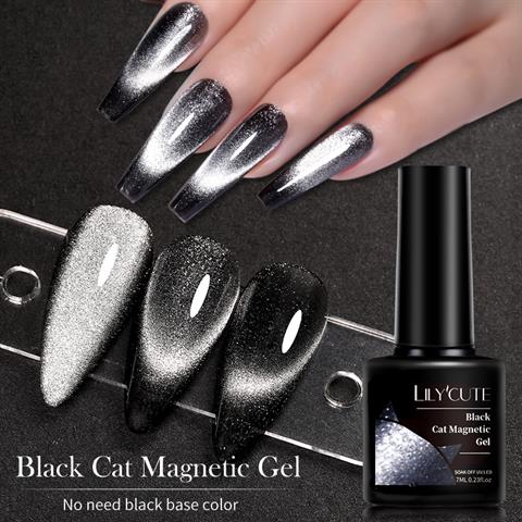 Black cat Magnetic 7 ml (Siyah) Kedi gözü Manyetik oje (56575)