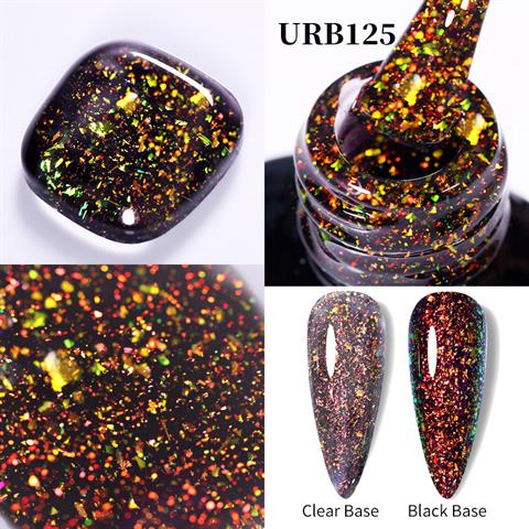 Kalıcı oje Flakes Rubber Base 7 ml URB125