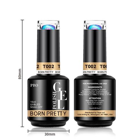 BORN PRETTY 15ml Hema Free Rainbow Reflective Kedi Gözü Kalıcı oje T004 (58695)