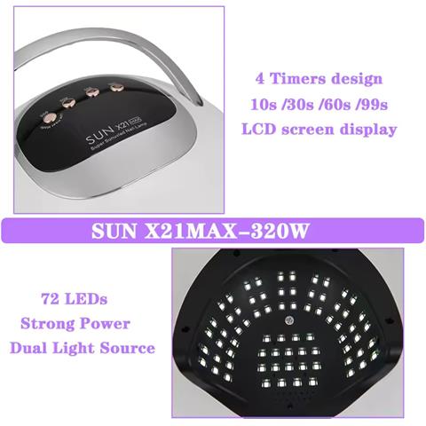 Sun X21 Max UV Led Kurutucu (320 Watt-72 Led)